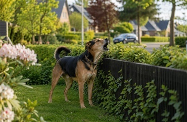 G&oslash;ende hund i haven: Hvad g&oslash;r du?