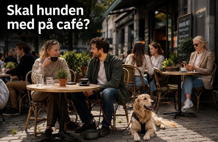 Skal hunden med p&aring; café?